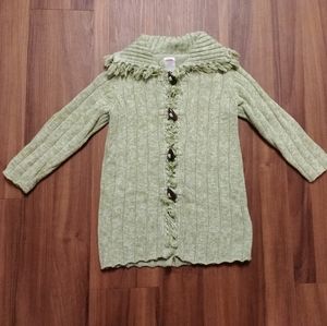 Gymboree lime green sweater long coat 4